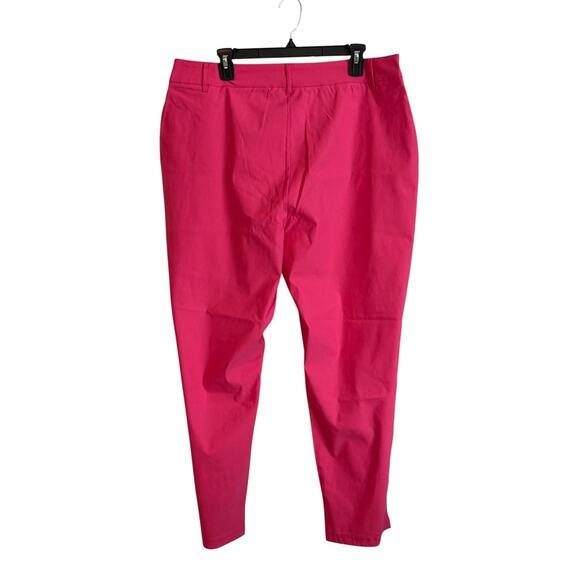 Ashley Stewart Pants Womens 18 Pink Stretch‎ Ankle Slim Fit Dress Work Office - Picture 2 of 9